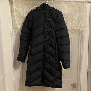 Marmot Women's Long Black Puffer Jacket